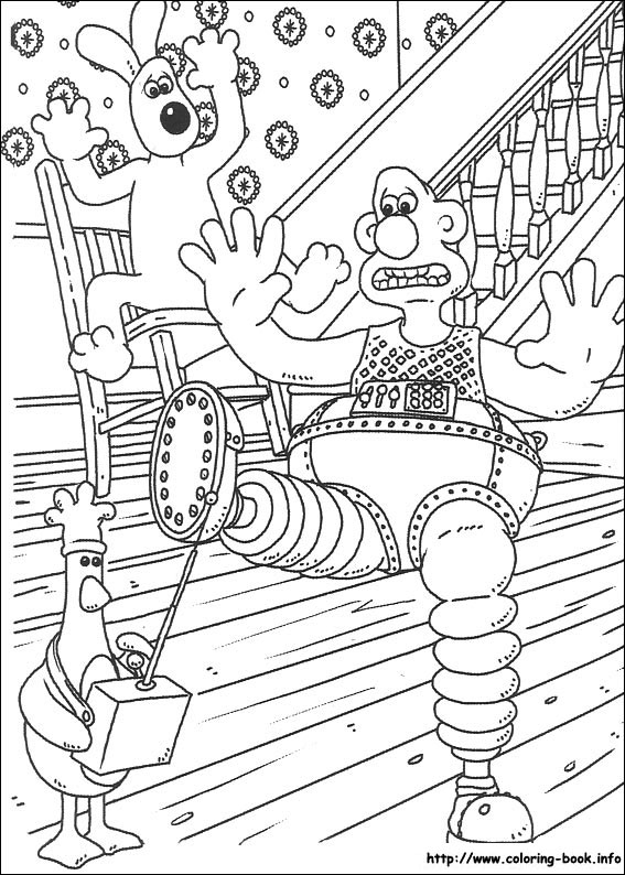 Wallace and Gromit coloring picture